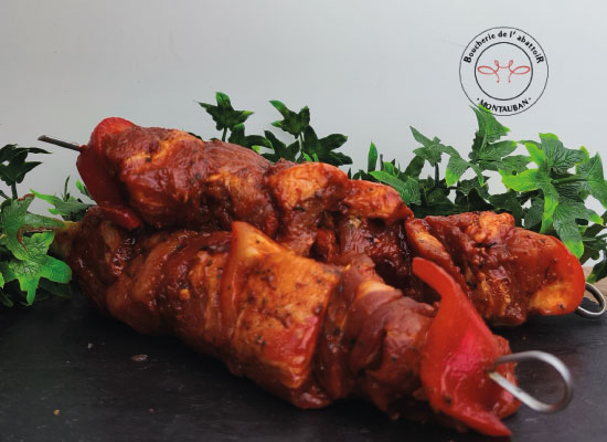 BROCHETTE DE PORC MARINEE